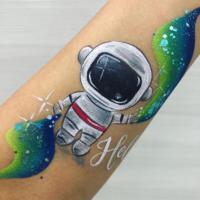 Astronaut arm paint - Olivian Face Paint