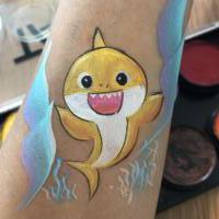 Baby Shark arm paint - Olivian Face Paint