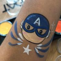 Captain America arm paint - Olivian Face Paint
