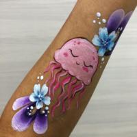 Cute Jellyfish arm paint - Olivian Face Paint