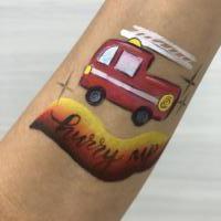 Fire Truck arm paint - Olivian Face Paint