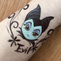 Halloween Evil arm paint - Olivian Face Paint