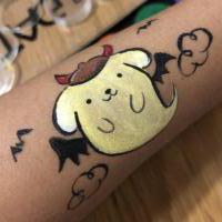 Halloween Pom Pom Purin arm paint - Olivian Face Paint