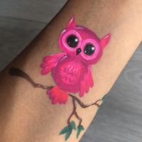 Owl arm paint - Olivian Face Paint