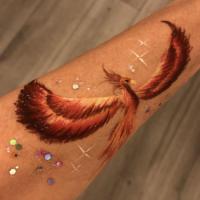 Phoenix arm paint - Olivian Face Paint