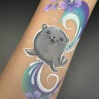 Sea Lion arm paint - Olivian Face Paint