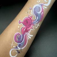 Seahorse arm paint - Olivian Face Paint