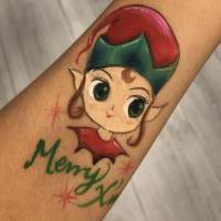 Xmas Elf arm paint - Olivian Face Paint