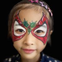 Xmas Spiderman Face - Olivian Face Paint