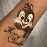 Chip and Dale arm paint - Olivian Face Paint