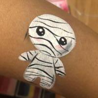 Halloween Mummy arm paint - Olivian Face Paint