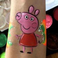 Peppa Pig arm paint - Olivian Face Paint